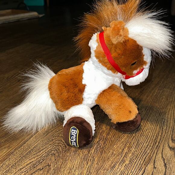 BREYER Bridle Buddies Pinto Plush Horse Pony White Brown 9" Weighted Soft - Picture 6 of 10